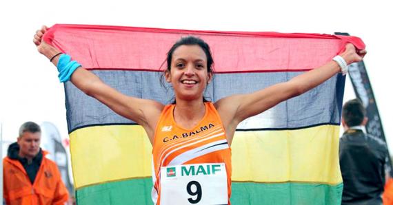 La Mauricienne a battu le record de feue Maryse Justin sur le 10 000 m.