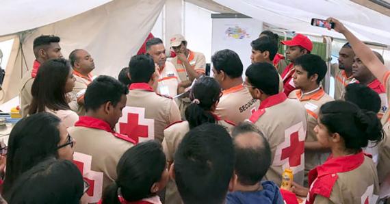 Les secouristes de la Croix Rouge ont eu fort à faire. 