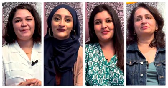 Marie-Christine Descombes, Maryam Dowlut, Deeshika Budhu et Shilpa Gujadhur exposent les différentes facettes de l’allaitement.