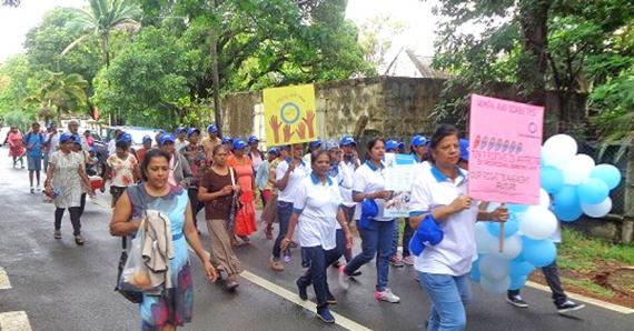 Le personnel de l’hôpital de Souillac, des ONG et des habitants de la localité, entre autres, ont marché pour lutter contre le diabète.  