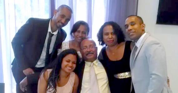 Sylvio Isidore et sa famille. Photo prise le 3 juin 2017 à l’occasion du mariage de son fils Jean-Marc.