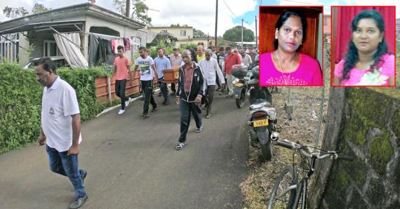 Plusieurs centaines de personnes se sont déplacées au domicile des Peerthy pour rendre un dernier hommage à Ranjeeta et à sa belle-sœur, Danwantee.