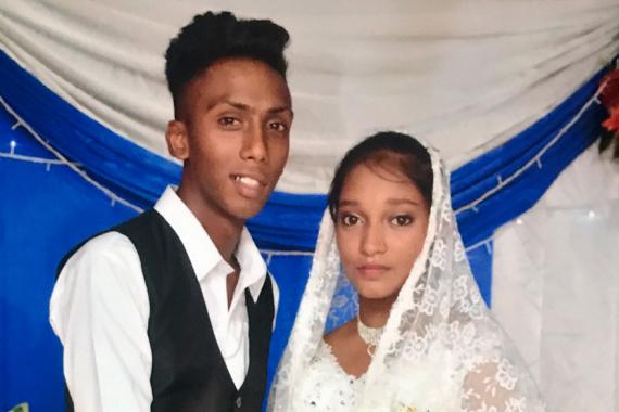 Arbaaz, 19 ans, et Ruwaidah, 13 ans, se sont mariés religieusement le 28 janvier 2018. (Les photos ont été publiées avec l’accord des familles)