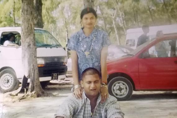 Umawatee et son époux et meurtrier, Sudhir Somrah.