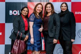 Priscilla Mutty, Head of Human Resources, Kareen Ng, Company Secretary, Valerie Duval, Head of Legal and Regulatory Affairs, Chamimah Motala, Manager, Strategic Planning and Coordination, toutes de Bank One.