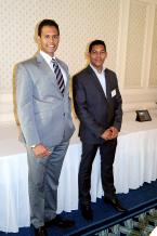 Alvin Joyekurun du département Treasury de la Mauritius Commercial Bank (MCB) et Jerry Lobine, Account Manager chez Thomson Reuters. 